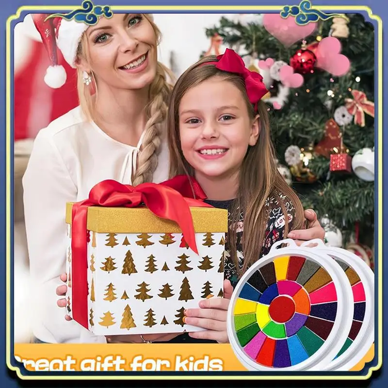 Tragbare Stempelkissen in 25 Farben mit 30 Farbseiten, waschbares Stempelkissen, ungiftiges Fingermalerei-Set, 2er-Pack