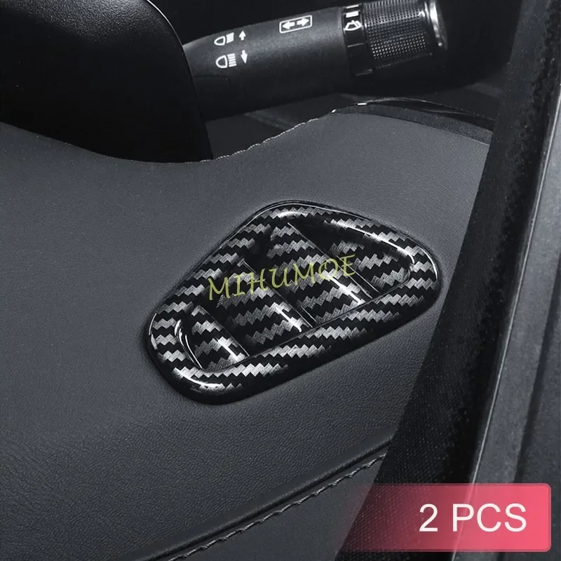 ألياف الكربون الداخلية مركز وحدة التحكم غطاء فتحة التهوية الزخارف لمرسيدس بنز C200 C220 C300 C43 W206 S206 2022-2025