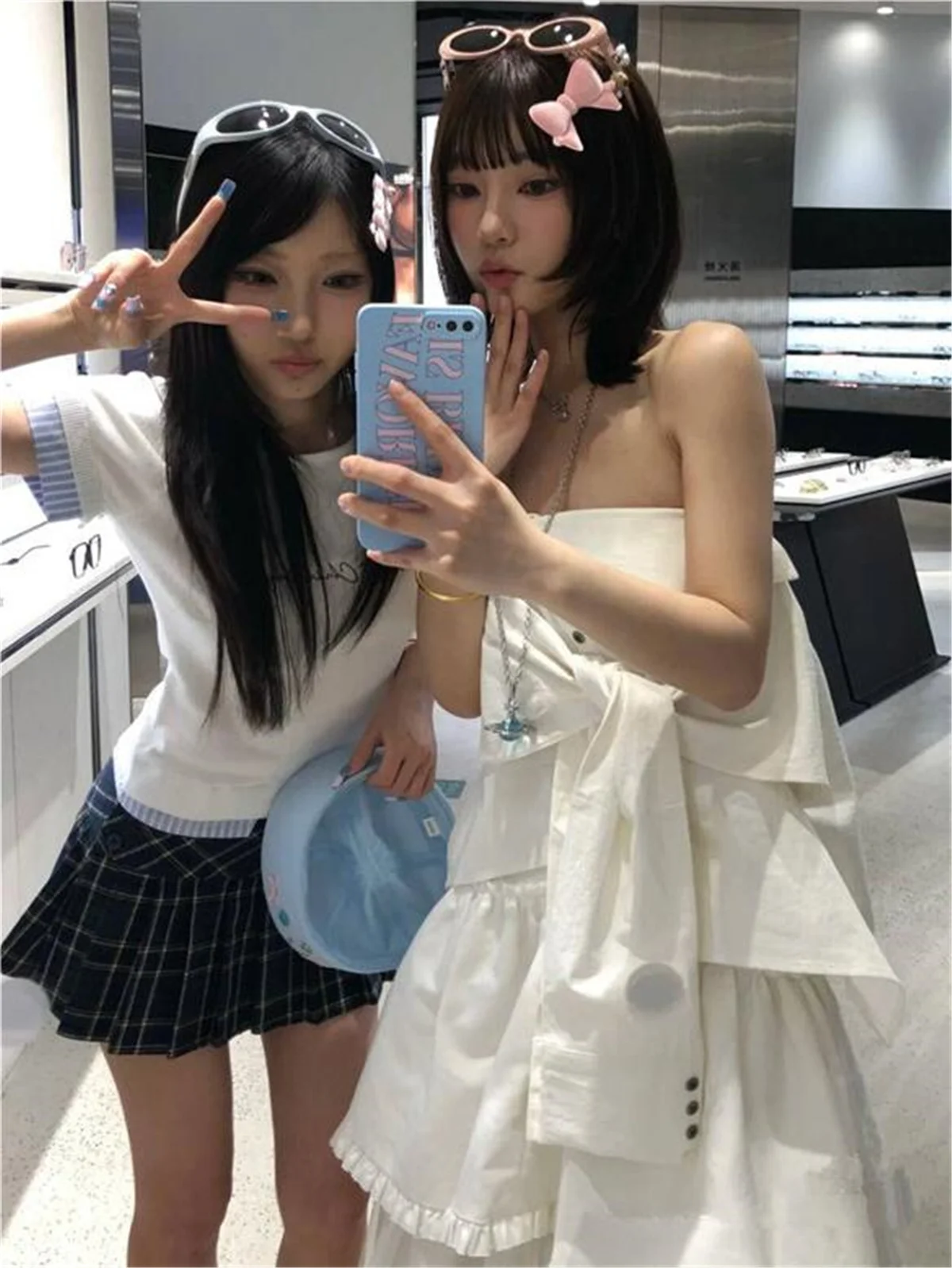 Summer Mini Skirts For Woman Korean Fashion Red Plaid Skirts For Women Y2k Skirts Pleated Skirts Preppy Style Side Button Up