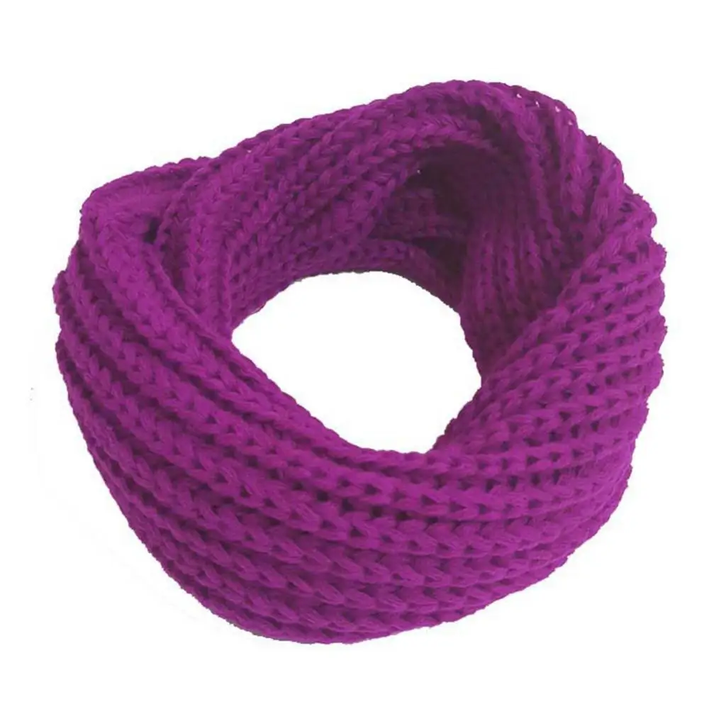 Bufanda cálida de hilo de lana para hombres y mujeres, cuello de punto, regalo de envoltura, bufandas de anillo de punto, accesorio de ropa, Invierno