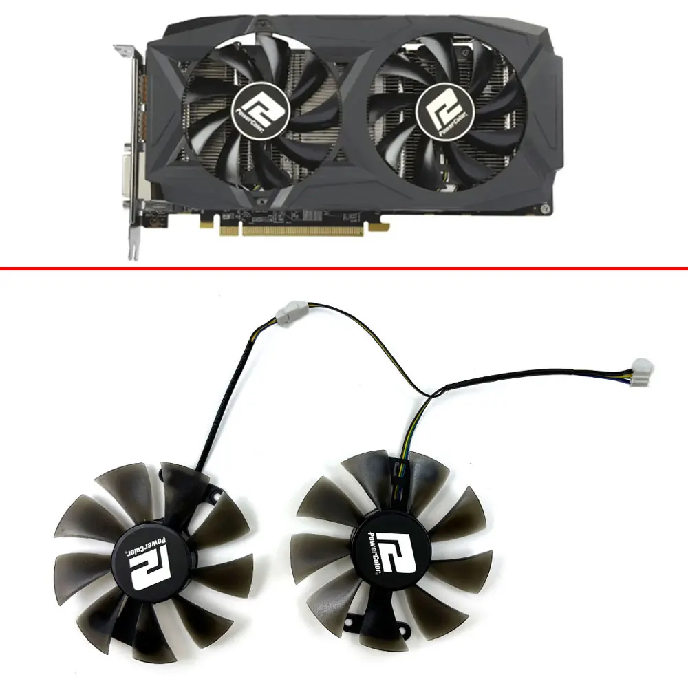 

DIY 2 FAN Brand new 4-pin 85MM RX580 GPU fan suitable for Dylan Hengjin Red Dragon Radeon RX580 RX480 RX470 graphics card