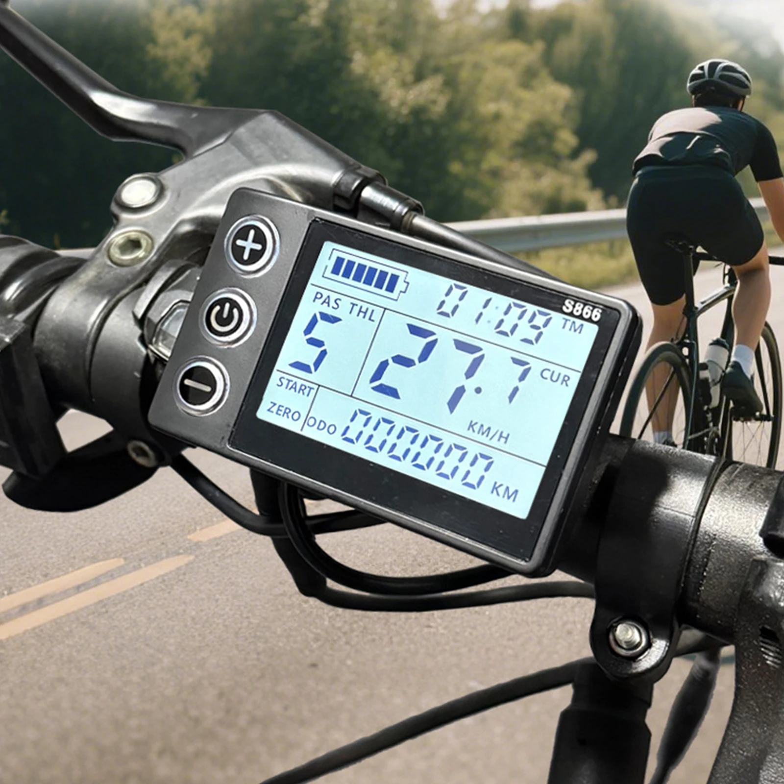 

S866 B Full Function 5 Pin Waterproof Ebike Display Easy Installation Electric Scooter LCD Meter Multi-Data Odometer Battery