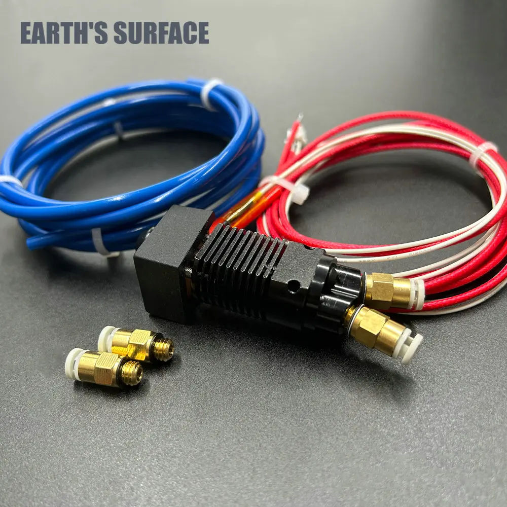 ES-3D Printer Part CR-10/Ender-3 2 in 1 Out Dual Color All Metal Hotend With Cable Print J-Head For CR-10/Ender 3 Extruder Parts