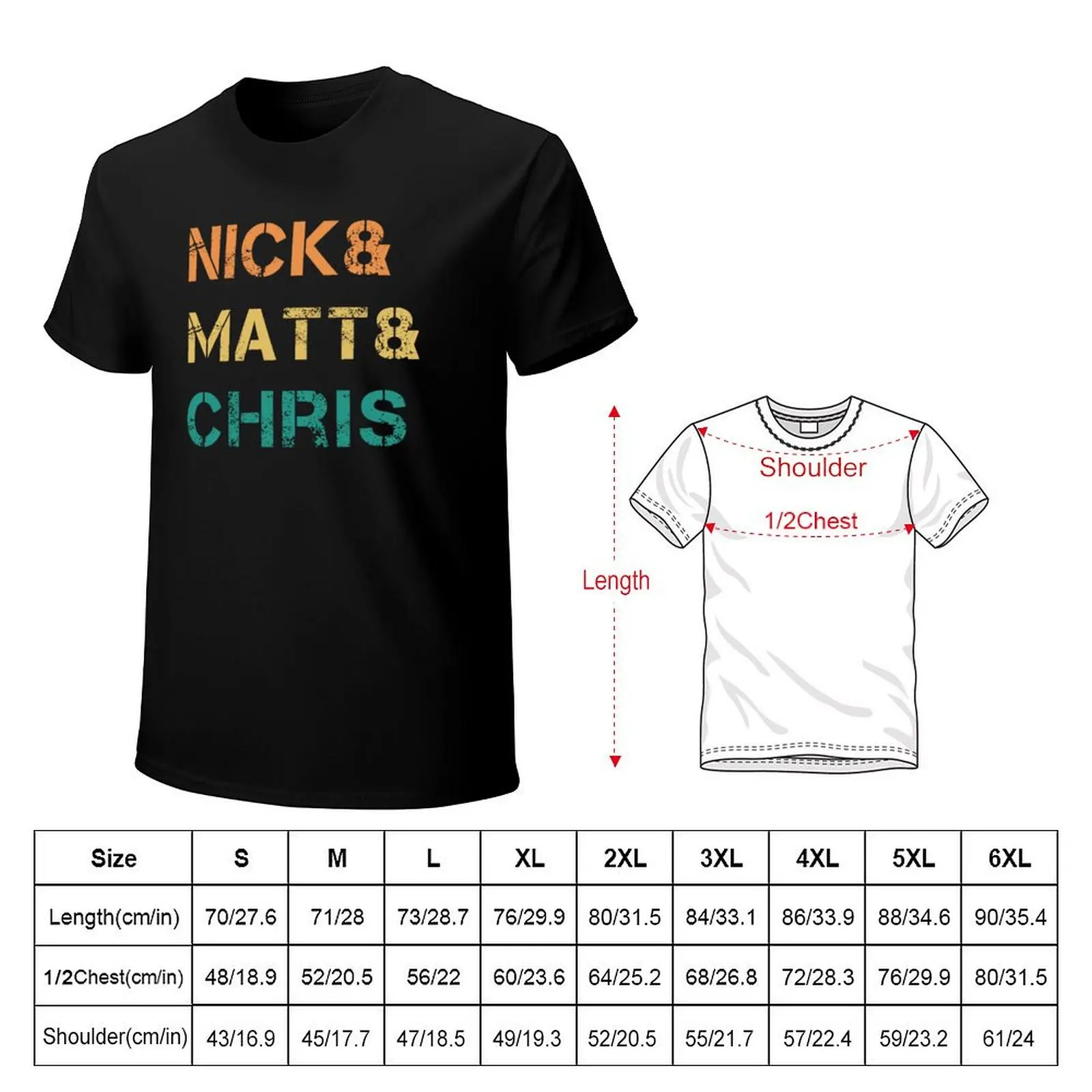 The Triplets Nick and Matt and Chris T-Shirt cotton t shirts high quality T-Shirt