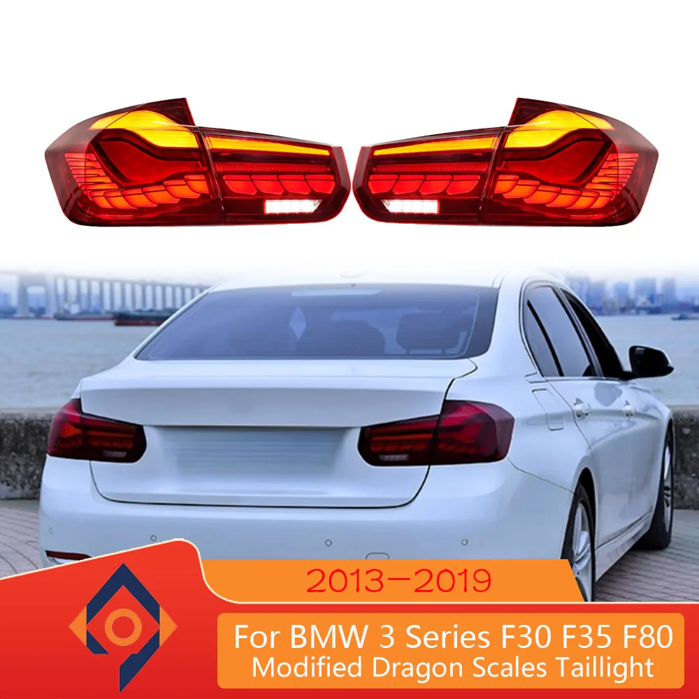 

LED Tail Lights Assembly For BMW 3 Series F30 F80 M3 2013 2014 2015 2016 2018 Dragon Scale Rear Lamp Turn Signal Plug And Play