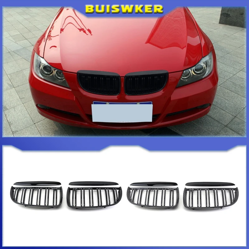 Grille Racing Grill Gloss Black Car Front Bumper Grilles For BMW E90 E91 3 Series 323I 328I 335I 330I 325I 05-08 ABS