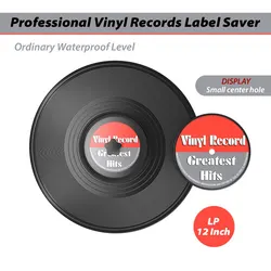 7-12 Inch EP LP Vinyl Record Label Saver Vinyl Record Clean Saver Record Cleaning Protector Waterproof Label Saver Record Clamp