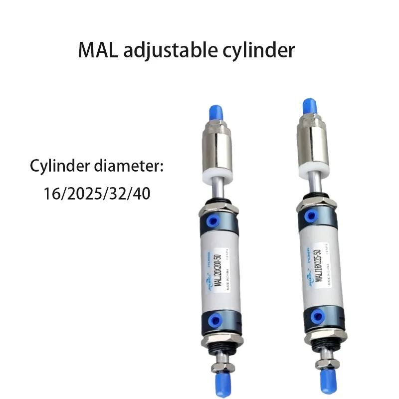 High precision machine tool equipment with small non-magnetic pneumatic stroke adjustable cylinder MALJ16/20/25/32/40 size