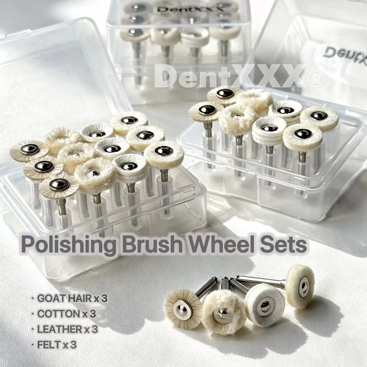 BUY 5 GET 2 FREE 4-Type Polishing Heads Polishing Wheel Set Rotary Kit for High-Gloss Mirror Finish on Metal and Hard Materials