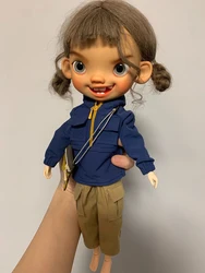 New naughty girl BJD doll 1/6-xiaojie missing teeth large head series resin material DIY makeup free shipping from stock
