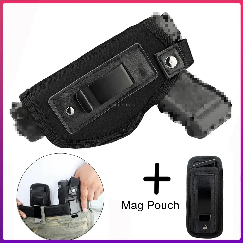 Universal Concealed Carry Gun Holster Fits All Guns S&W M&P Shield 9/40 Taurus PT111 G2 Sig Sauer P320 G17 19 26 27 42
