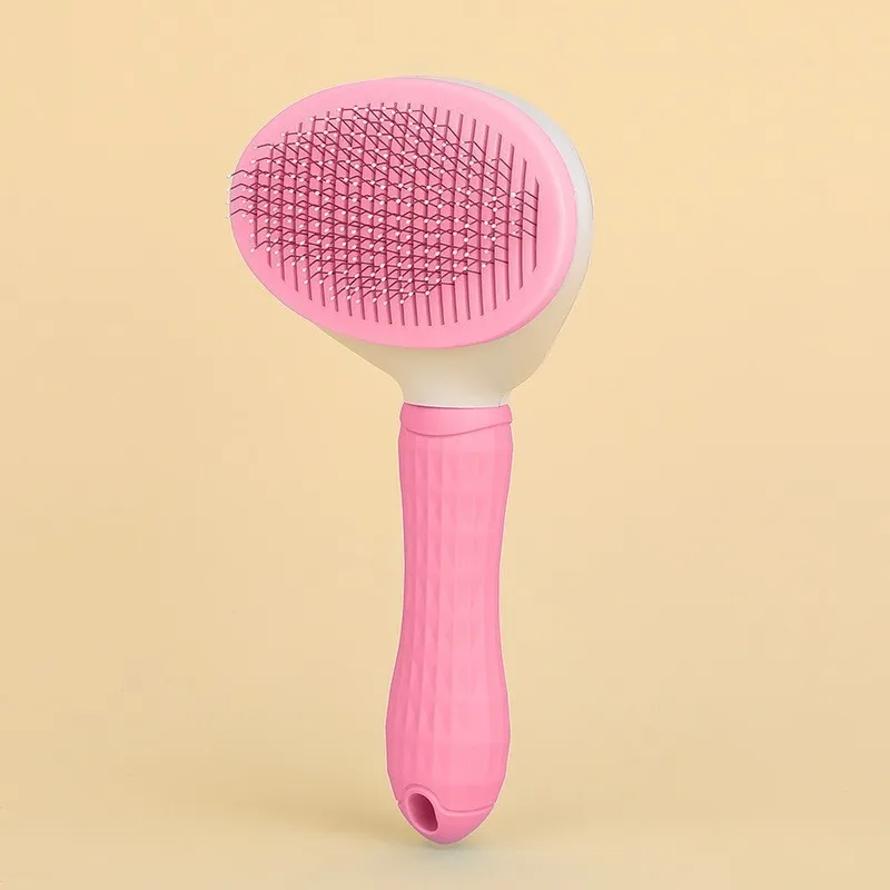 Pet Hair Removal Brush Dog Hair Comb Stainless Steel Automatic Hair Fading Cat Comb Pet Cleaning Grooming Supplies