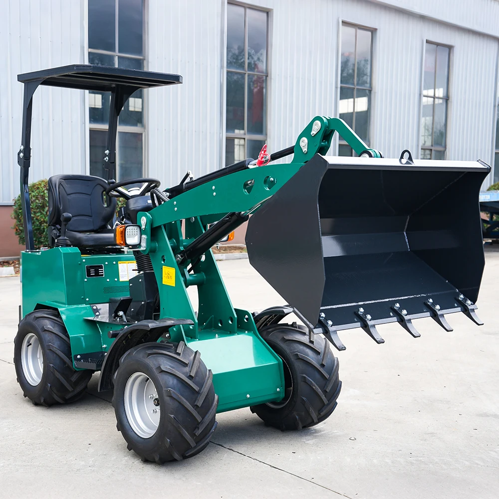 Mini Loader CE Euro5 Compact Skid Steer Loader Small Front Wheel Loader For Home Farm Use