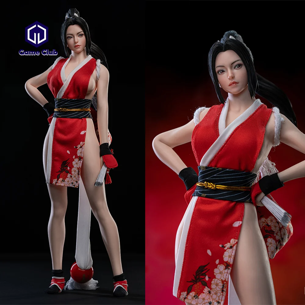 In Stock Minitoys M022 1/6 Anime The King Of Fighters Mai Shiranui Dress Coat Cosplay Head Sculpt For 12in Action Figures Model