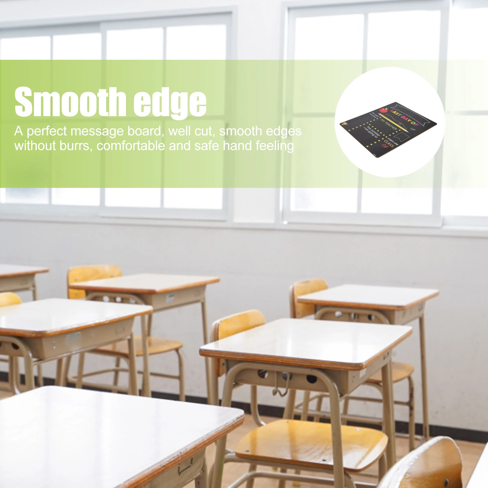 

Double Sided Blackboard Erasable Chalkboard Cute School Back to Season Sign Kids Supplies for