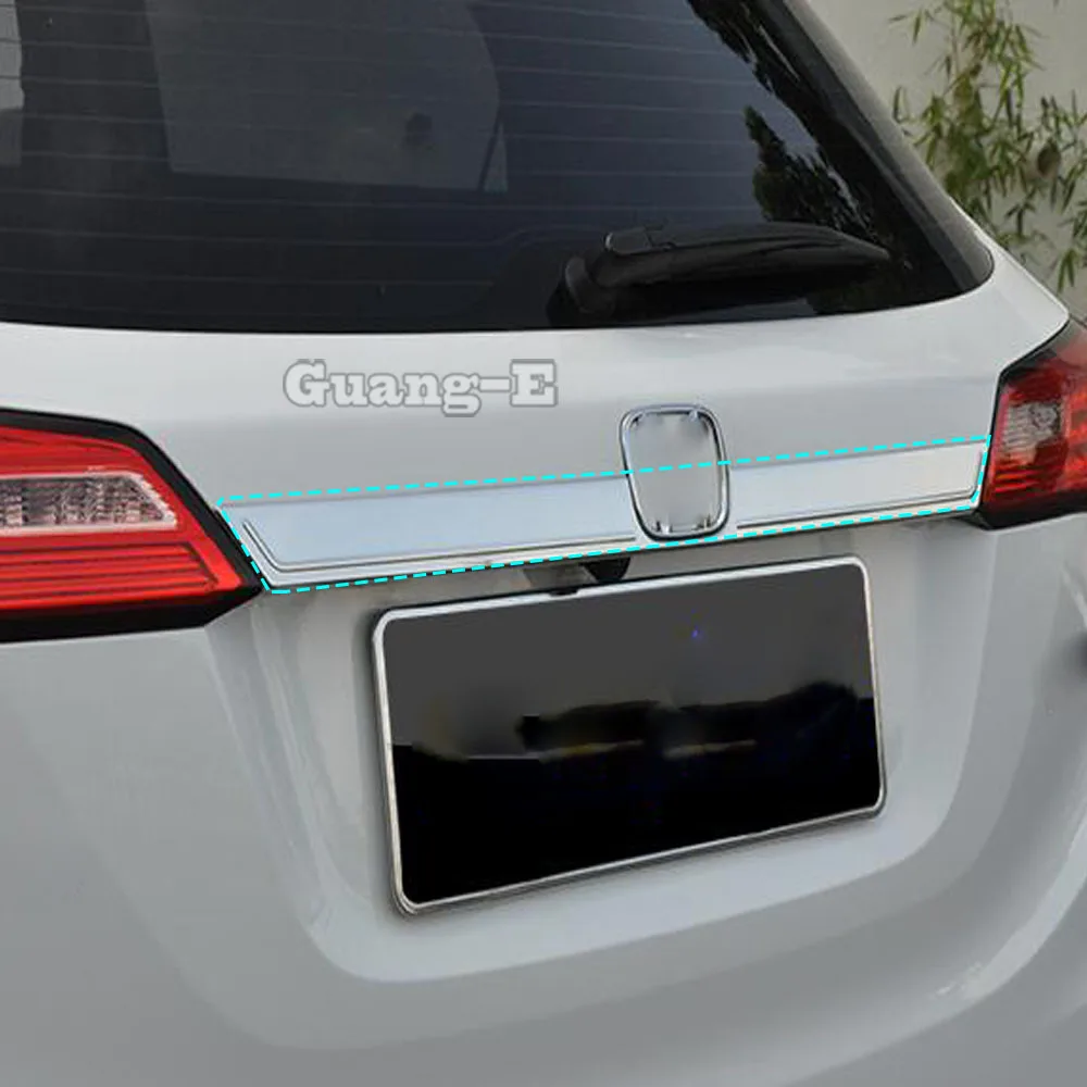 

For Honda HR-V HRV Vezel 2015 2016 2017 2018 Car Body Detector ABS Chrome Rear Door Tailgate Frame Plate Trunk Trim Cover