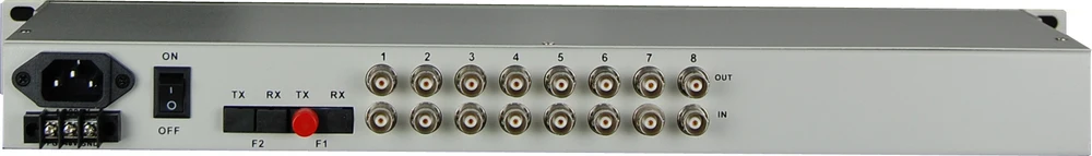 

19-дюймовый Pdh-мультиплексор E1 в оптоволоконный преобразователь Mux 8e1 PDH с 4FE