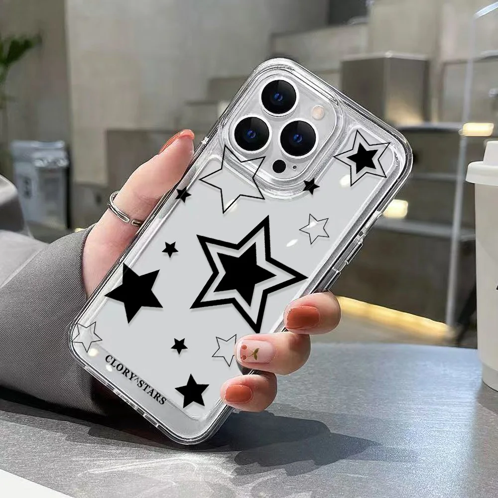 Silicone Case For Samsung A55 5G A54 A15 A16 A53 A35 A34 A25 A24 A33 A32 A14 A13 A52 A23 A22 A12 A06 A05s A05 INS Star Cover