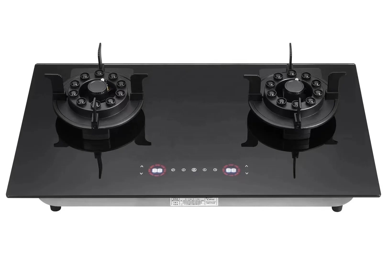 4 Folded burner Head Gas Hob Gas Cooker Easy Clean Glass Panel Gas Stove