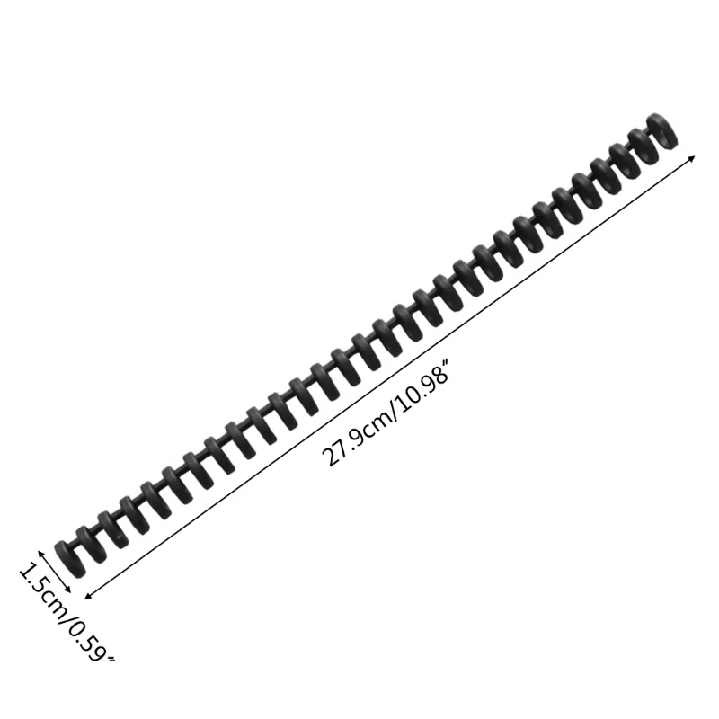 15mm Plastic Binding Coil 30-Ring 0.59\