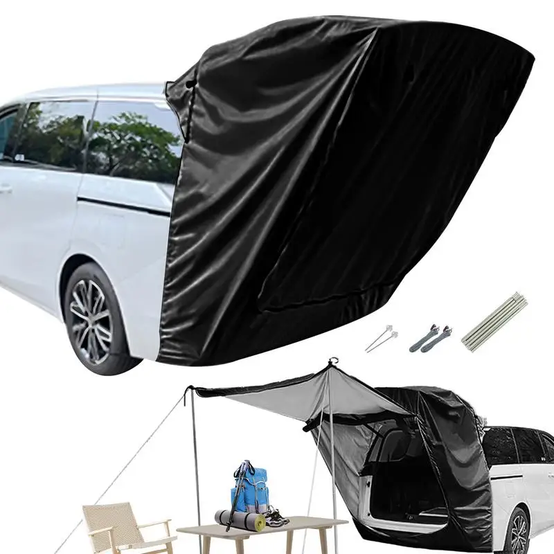 

Car Tailgate Awning Car Tail Tent Sunshade Hatchback Tent Rainproof Oxford Cloth Camping Shelters With Storage Bag For Camping