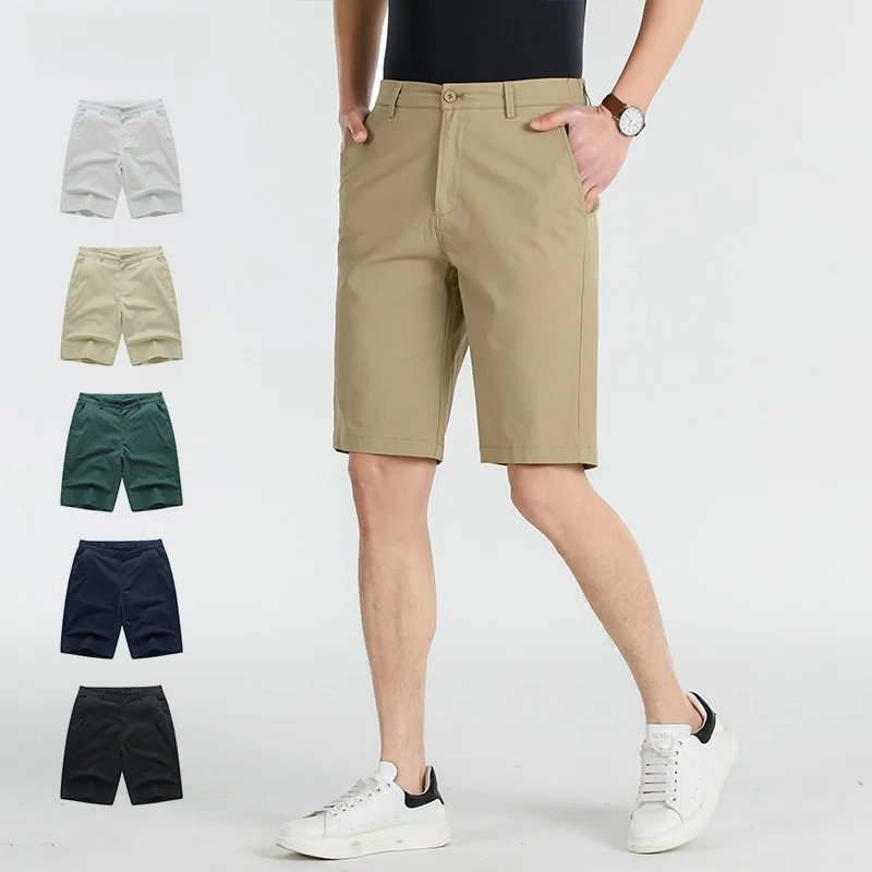 

Men's Summer Loose Fit Casual Cotton Shorts Breathable Five-Quarter Length Hiking Sporty Trousers Comfortable Businesswear