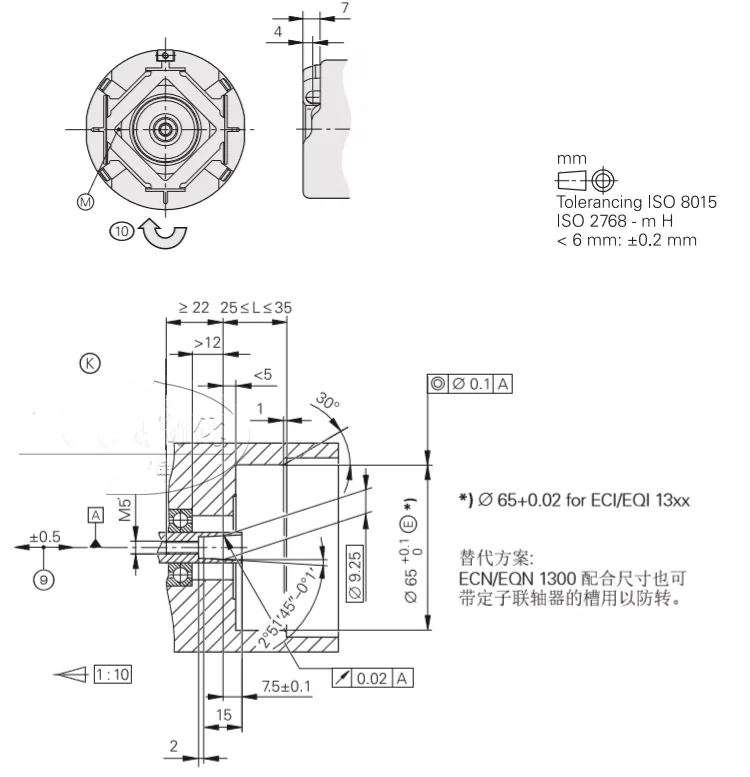 

Аксессуары для лифтов ERN1387 2048 ID 749144-59 Энкодер sin-cos для лифта