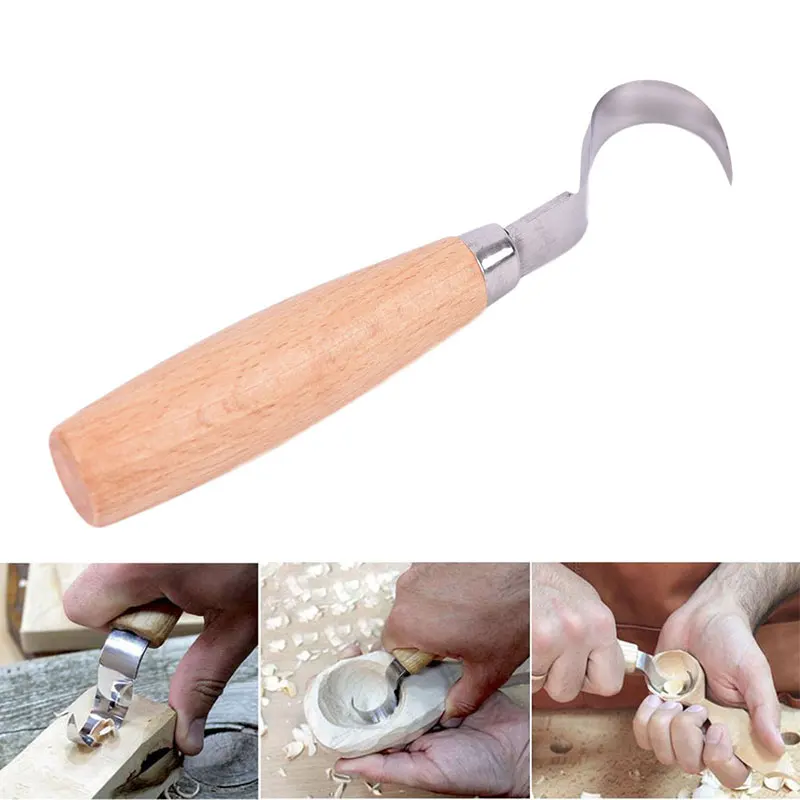 Carving Wood Cutter Art Craft Tool Woodwork Sculptural DIY Wood Handle Spoon Hook Knife Carving Tools