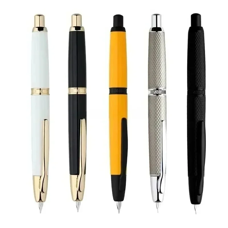 New New 2025 New Press Pens Majohn Colorful Fish Scale Metal Fountain Pens With Clip EF F 0.4 0.5MM Nib Student Teacher Writing
