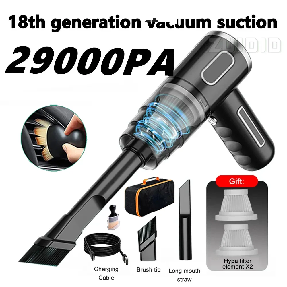 

29000Pa Wireless Portable Vacuum Cleaner USB Charging 2000Mah Cleaning Mini Wet Dry Car Vacuum Cleaner Household Car Accessory