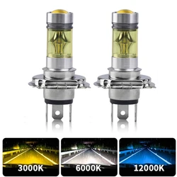 New H4 H7 H1 H3 H11 H8 9005 LED Fog lights Conversion Bulbs High Low Beam 100W 6000K  Auto Driving Headlight High Low 12V 24V