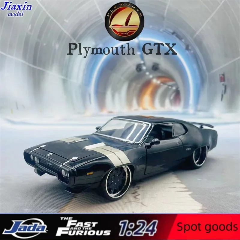 jada 1:24 Plymouth GTX(Fast & Furious 8) Dom-Drive Alloy model pieces are a gift collection for children