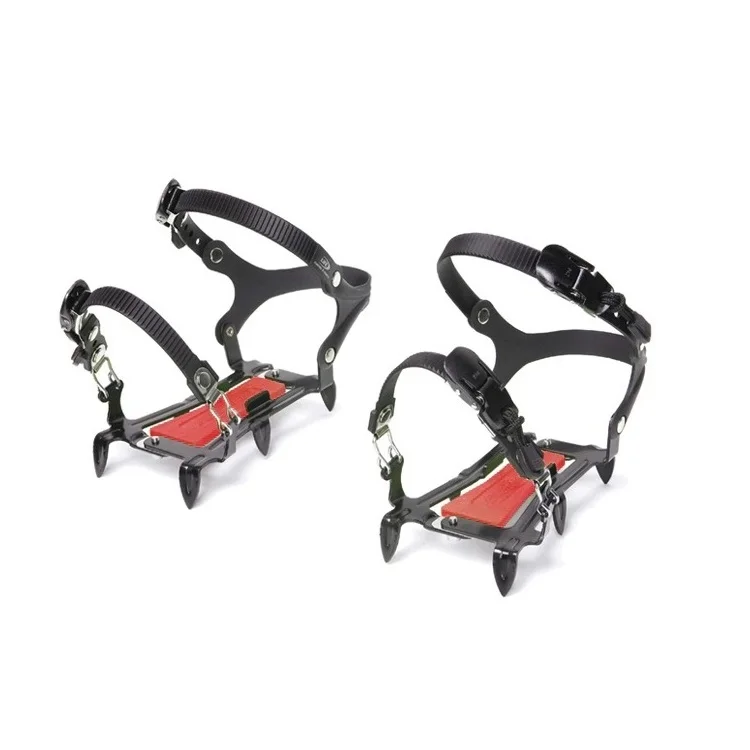Life Sports 6-Point Crampons 6P Gold Ultralight Adjustable  Portable Anti-Slip Ice Cleats for Outdoor Hiking Mountaineering
