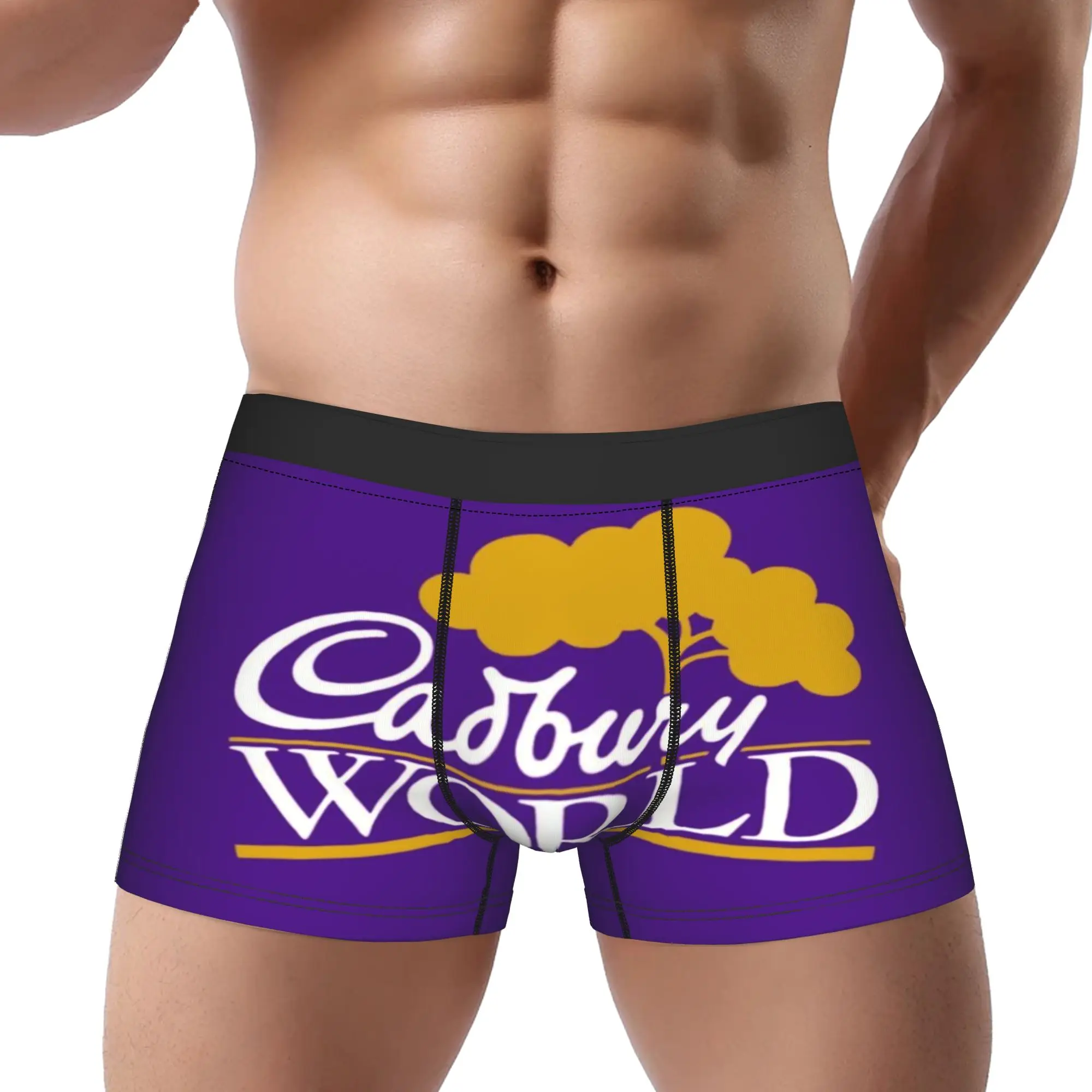 Purple Cadbury Underpants Homme Panties Male Underwear Comfortable Shorts Boxer Briefs