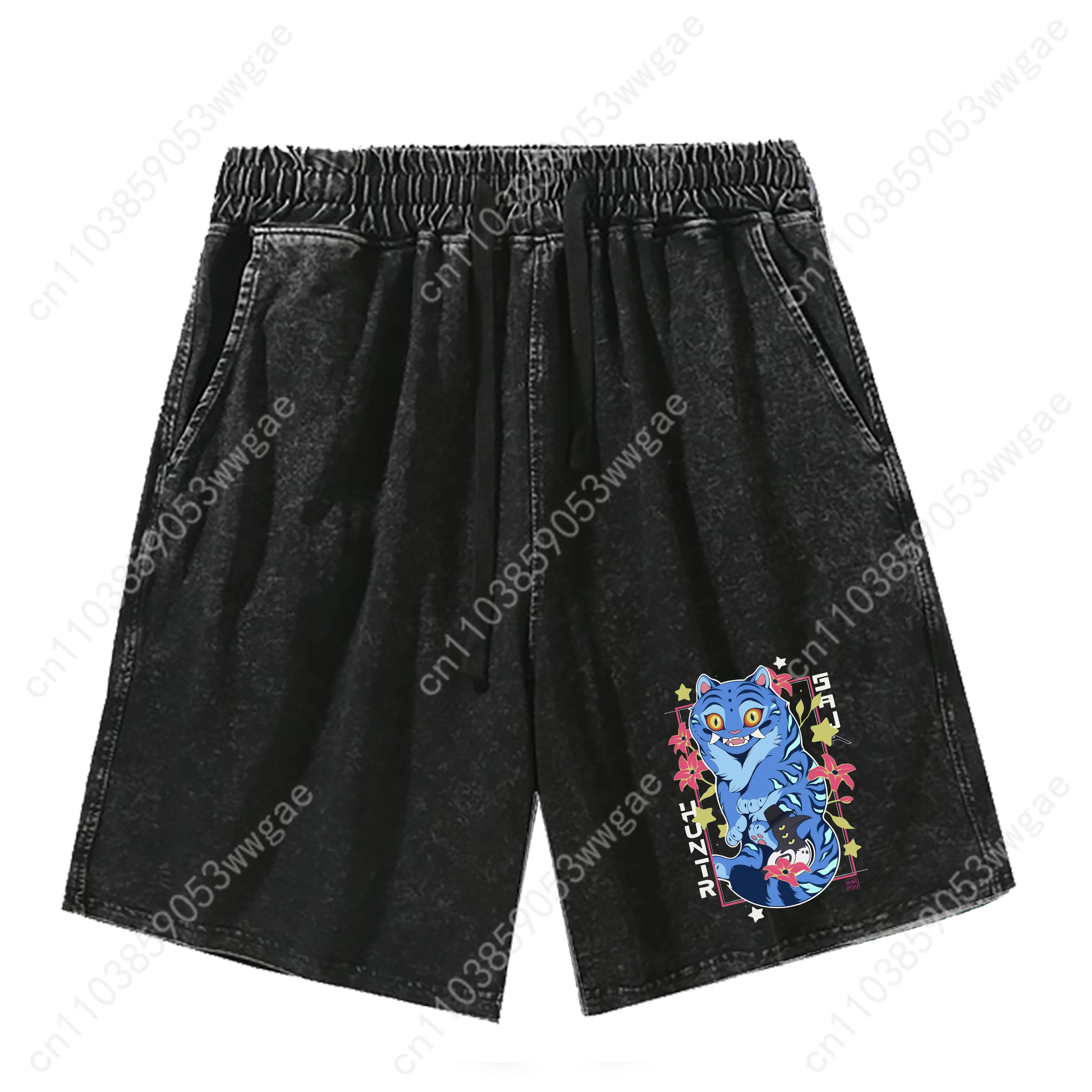 Spodenki KPop Demon Hunters Męskie Damskie Retro Krótkie Spodnie Vintage Bawełniane Wysokiej Jakości Elastyczne Miękkie Spodenki Plażowe Spodnie na Zamówienie