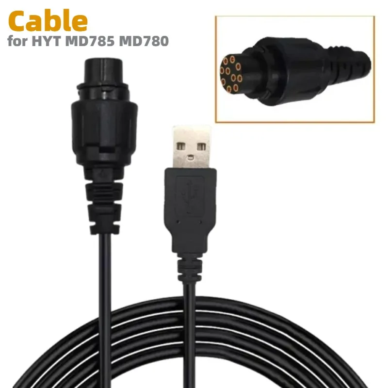 USB Programming Cable Direct PC Laptop Connection Without Rib Box for Hytera Radios MD78XG MD780 MD782 MD785 RD980 RD982 RD985