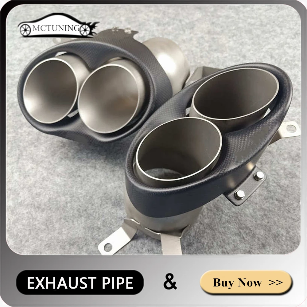 

Car Accessories Muffler Tip Tailpipe Nozzles For Audi A4 A5 A6 A7 RS4 RS5 RS6 RS7 Exhaust Pipe Carbon Fiber Tail Throat