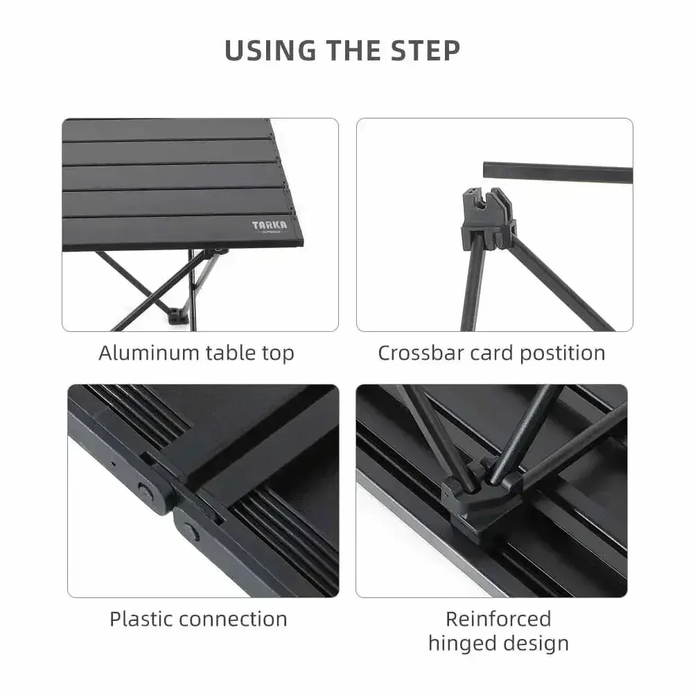 Black Portable Folding Table Foldable Outdoor Camping Table Folding Hiker Tourist Table Aluminium Climbing Tables