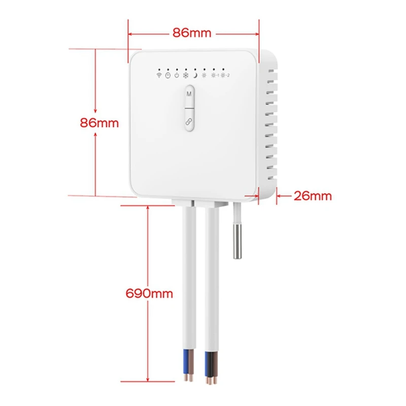 Tuya Zigbee Smart Thermostat For Pilot Wire Heating Radiator Support Electricity Monitoring Remote Control