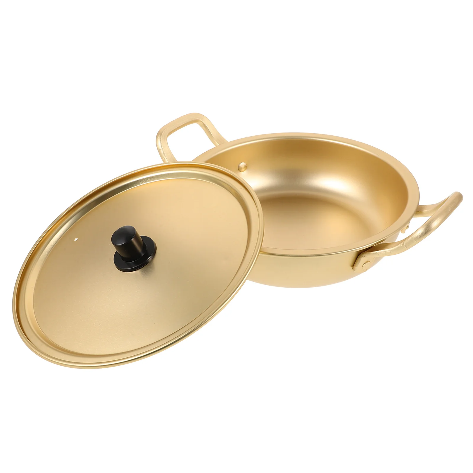 

1Pcs Korean Ramen Pot Aluminum Non-Stick Soup Pot for Stewing Noodles Heating Milk Portable Cooking Kitchen Gadget