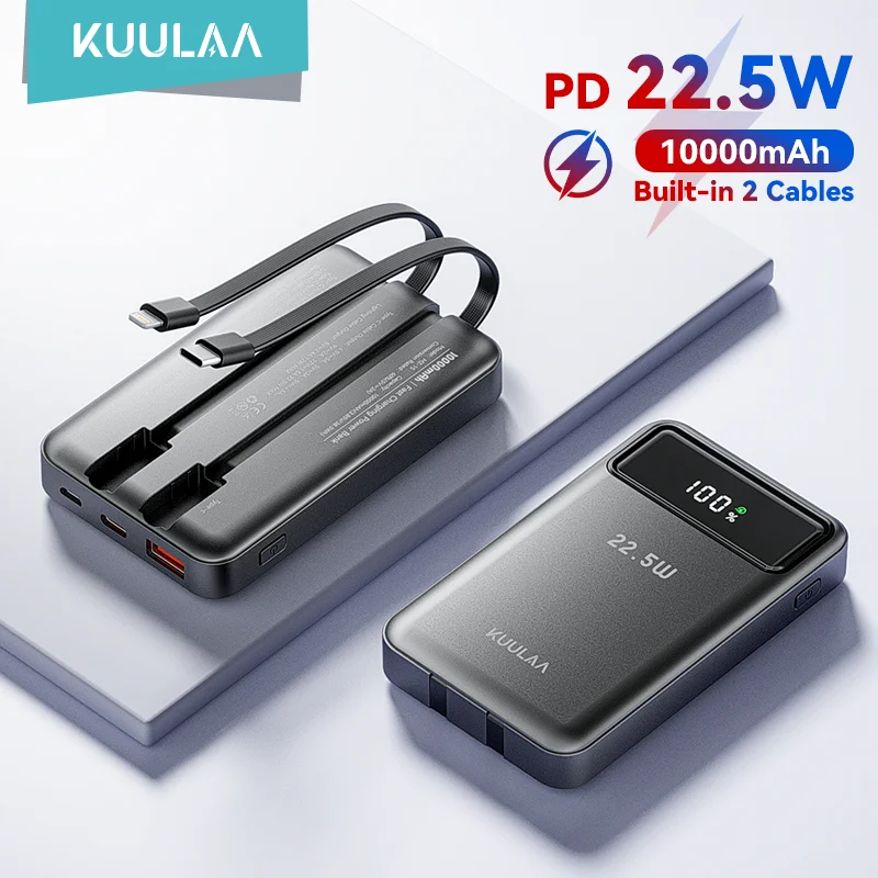 

KUULAA powerbank 10000mAh powerbank 22.5W Portable Charger Fast Charging external battery power bank For iPhone 16 15 14 Xiaomi