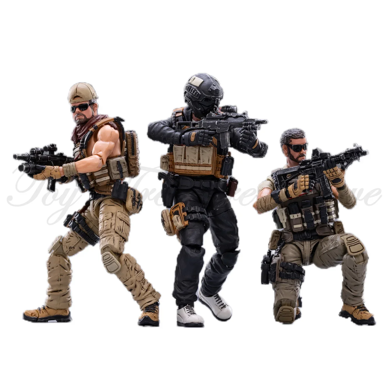 JOYTOY Hardcore 1/18 Action Figures (3PCS/SET) Mercenary Trio Kahn K Johnny Anime Collection Military Soldiers Model House Décor