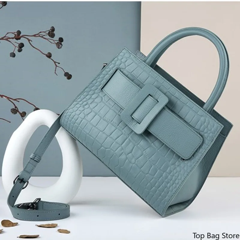 Timeless Shoulder Bag for Women Full Grain Leather Elegant Structured Work Adjustable Strap Interior Organizer