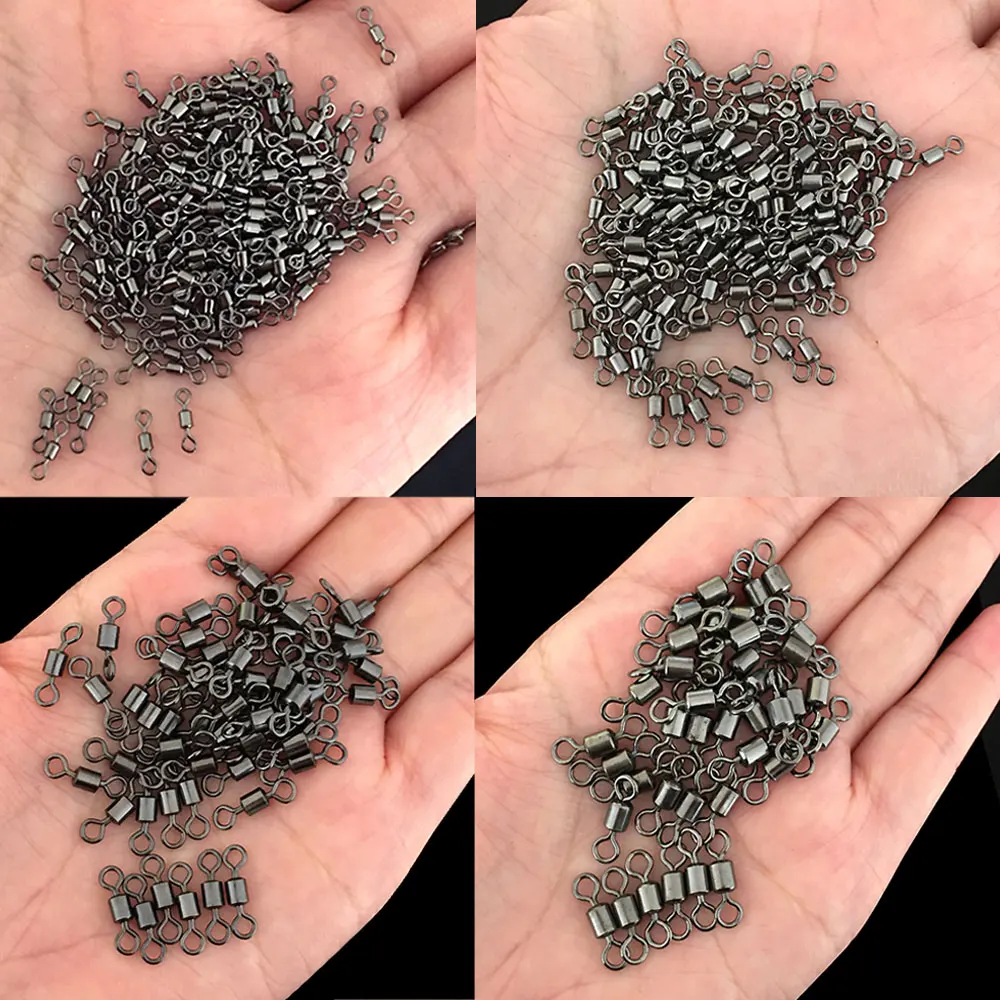 9KM Barrel Fishing Wirbel Kit Rollwirbel Angelgerät Salzwasser Heavy Duty Angelschnur Anschlüsse Schwarz Edelstahl – Detail 6