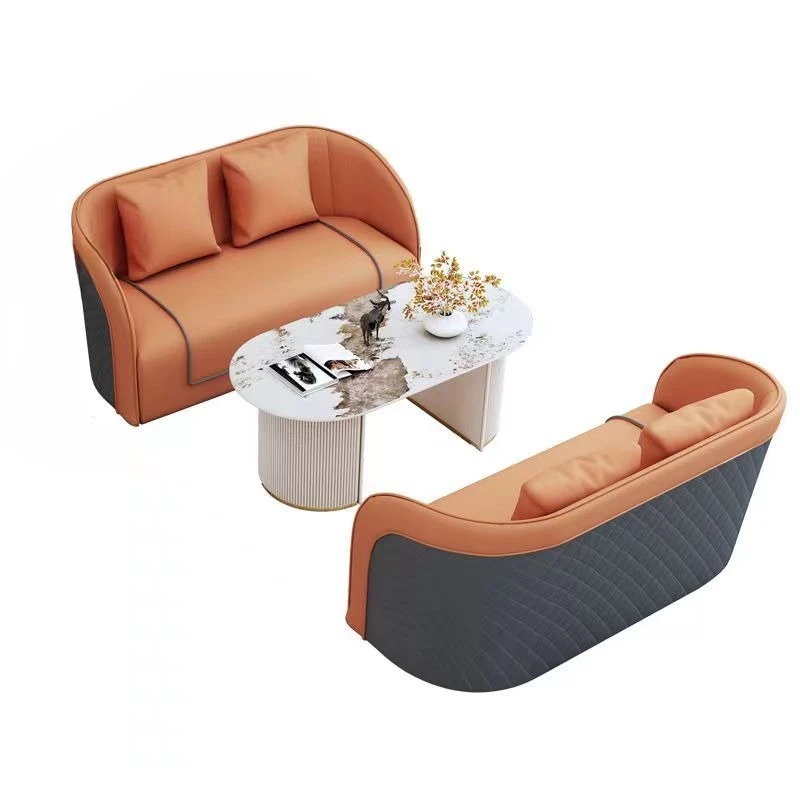 

Negotiate table, chair, sofa combination, card seat, reception and rest area, light luxury and modern