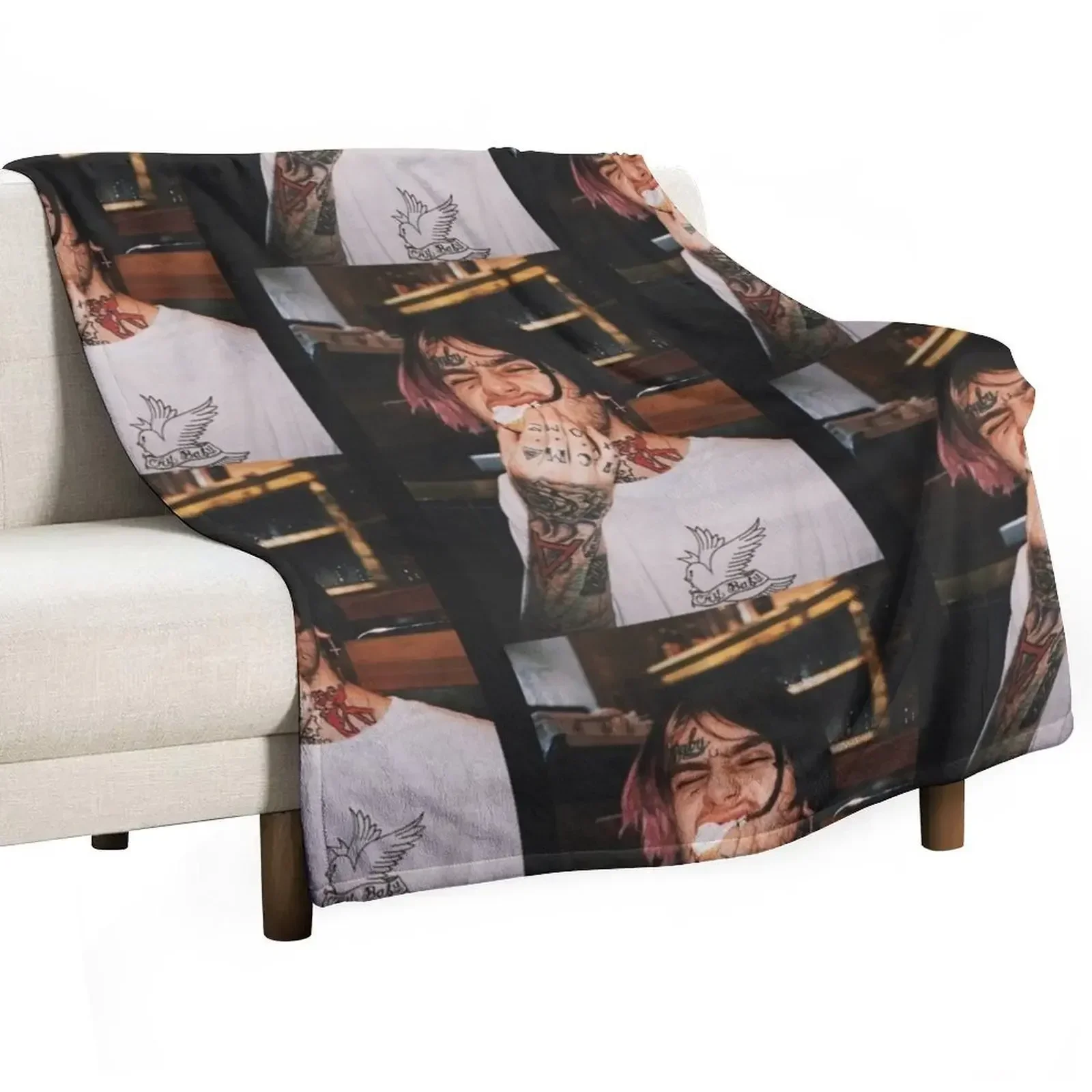 Lil Peep Throw Blanket For Sofa Thin Soft For Decorative Sofa Flannels Blankets