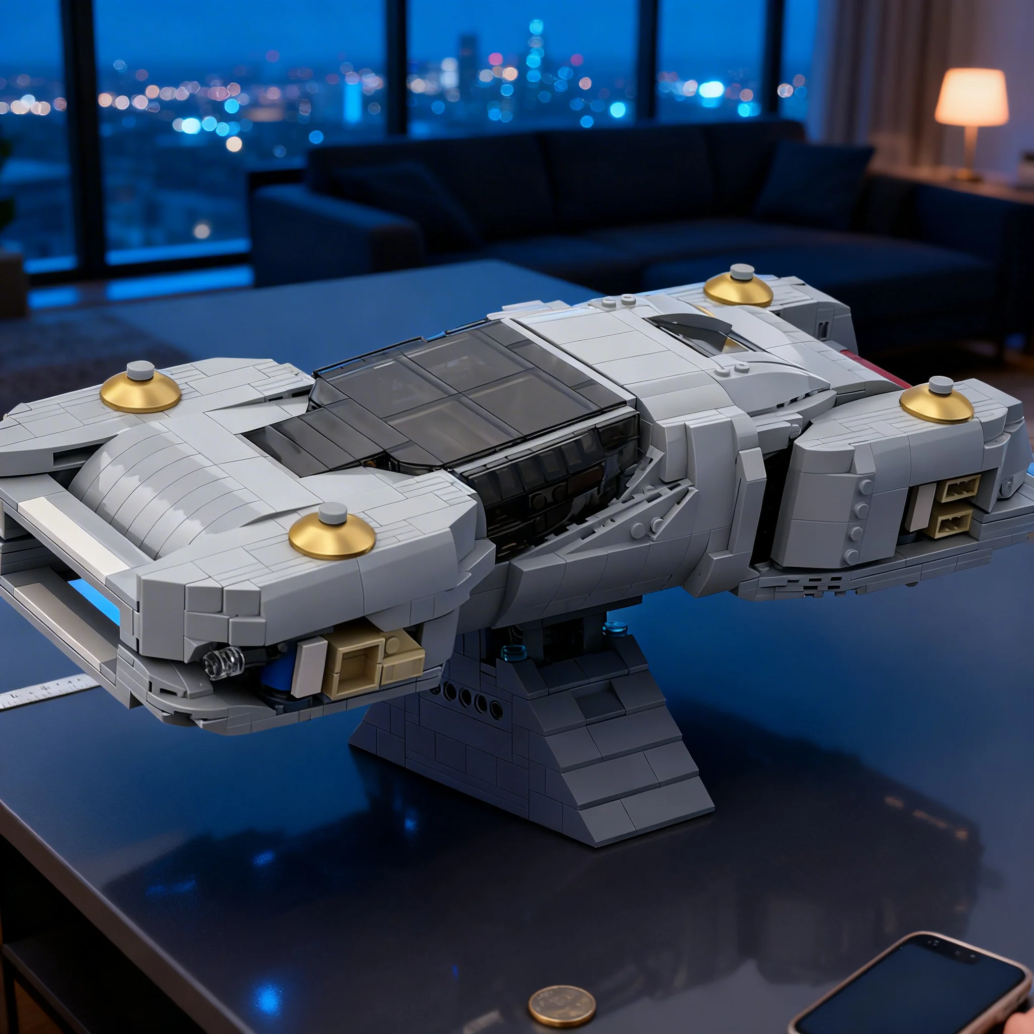 1379 pièces MOC Total Recall Hover Car, modèle de véhicule technique avancé créatif, blocs de construction d'ingénierie, jouet DIY artistique, cadeau méga