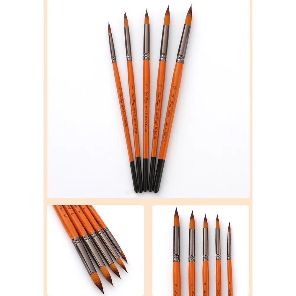 5 pcs Painting Brush Set Watercolor Art Halloween Christmas New Year Paint Brush Set Face Paint Brush Art Paint Brushes