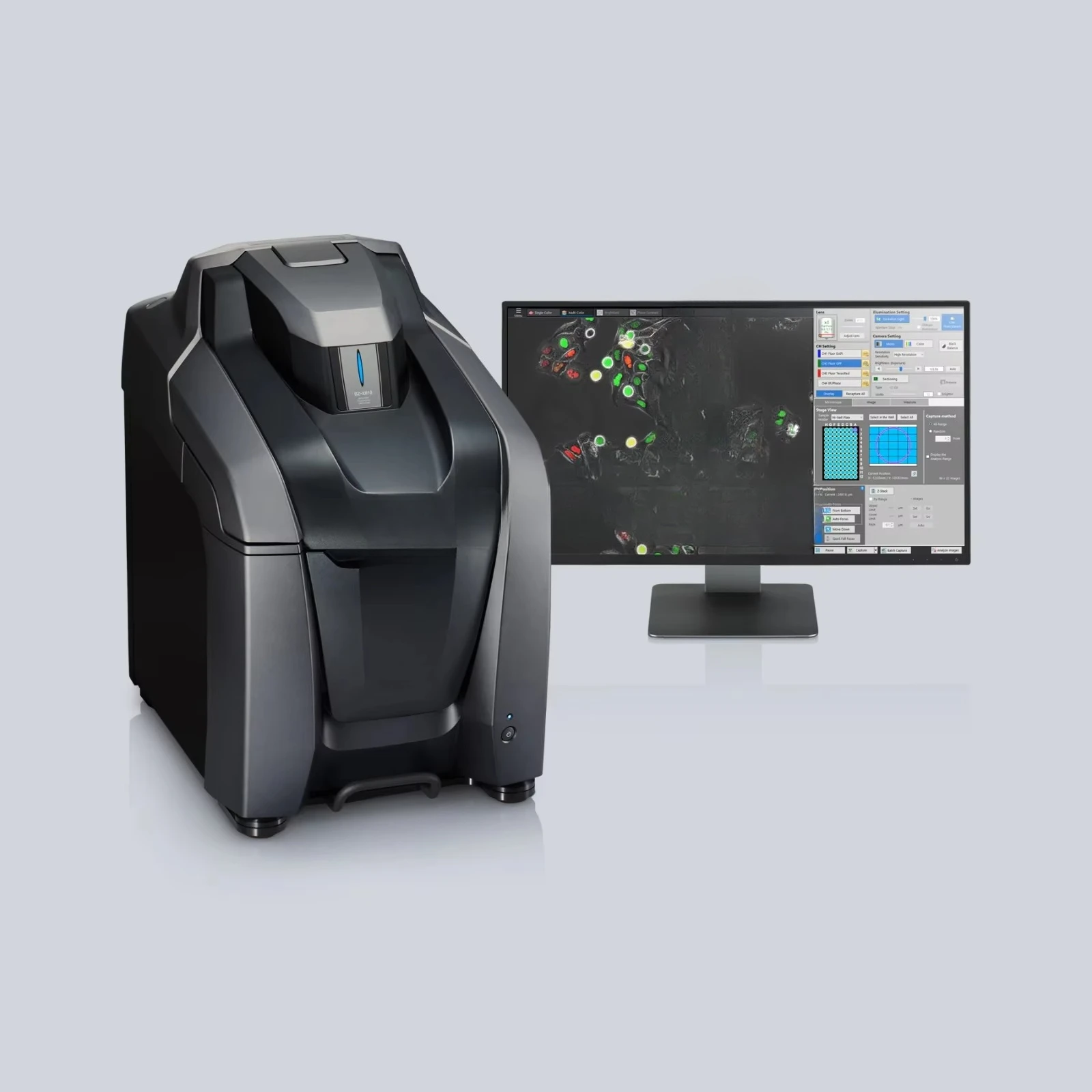 Fluorescence bioscan, high-performance microscope