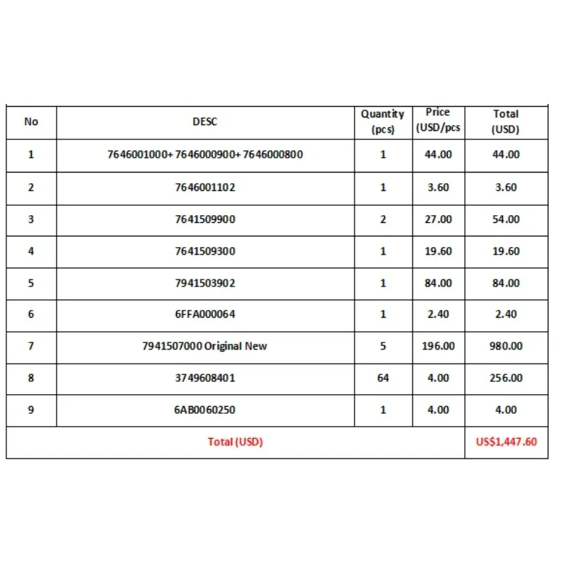 

For 7646001000 & 7646000900 & 7646000800 & Some Spare Parts for Komori GL-840P Machine